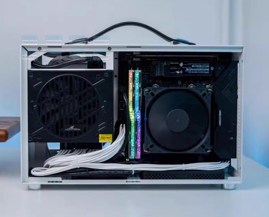 Vỏ Case Máy Tính Mini Itx Shiny Snake S300 - Trắng (riser 3.0) 12