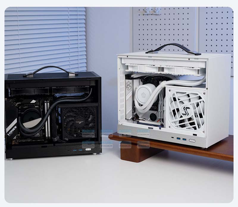 Vỏ Case Máy Tính Mini Itx Shiny Snake S500 - Đen(s500v2, Mặt Lưới, Riser 4.0) 5