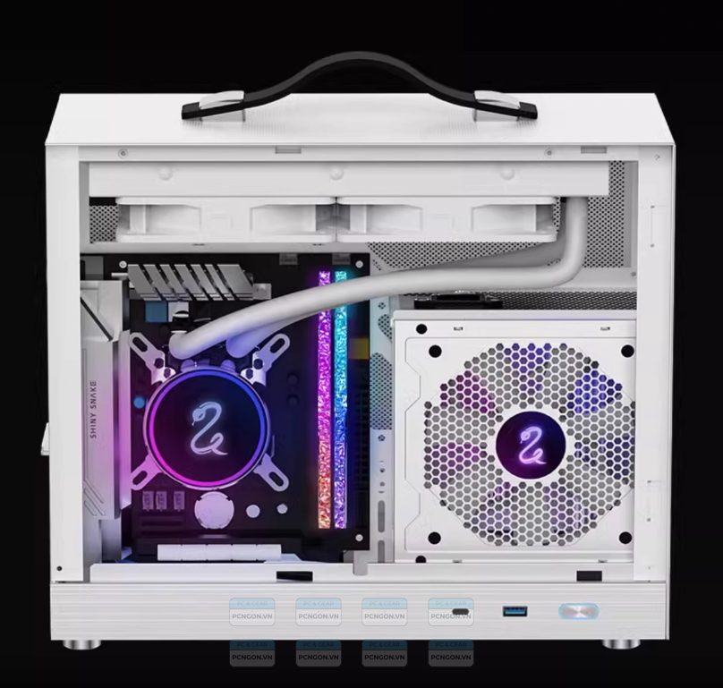 Vỏ Case Máy Tính Mini Itx Shiny Snake S500 - Trắng(mặt Lưới) 10