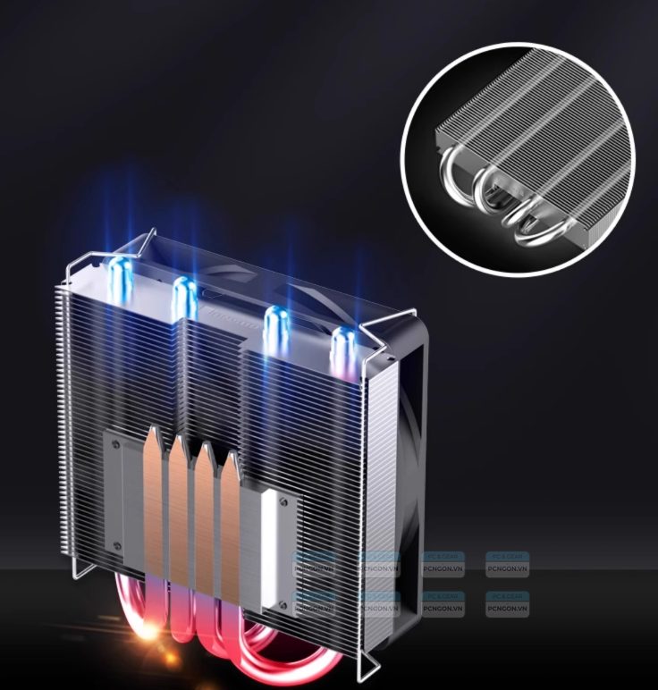 Tản Nhiệt Cpu Jonsbo Hp400s 36mm - Đen 6