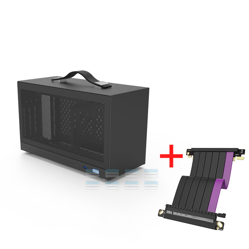 Vỏ Case Máy Tính Mini Itx Shiny Snake S400 - Đen (type C, Riser 4.0) 9