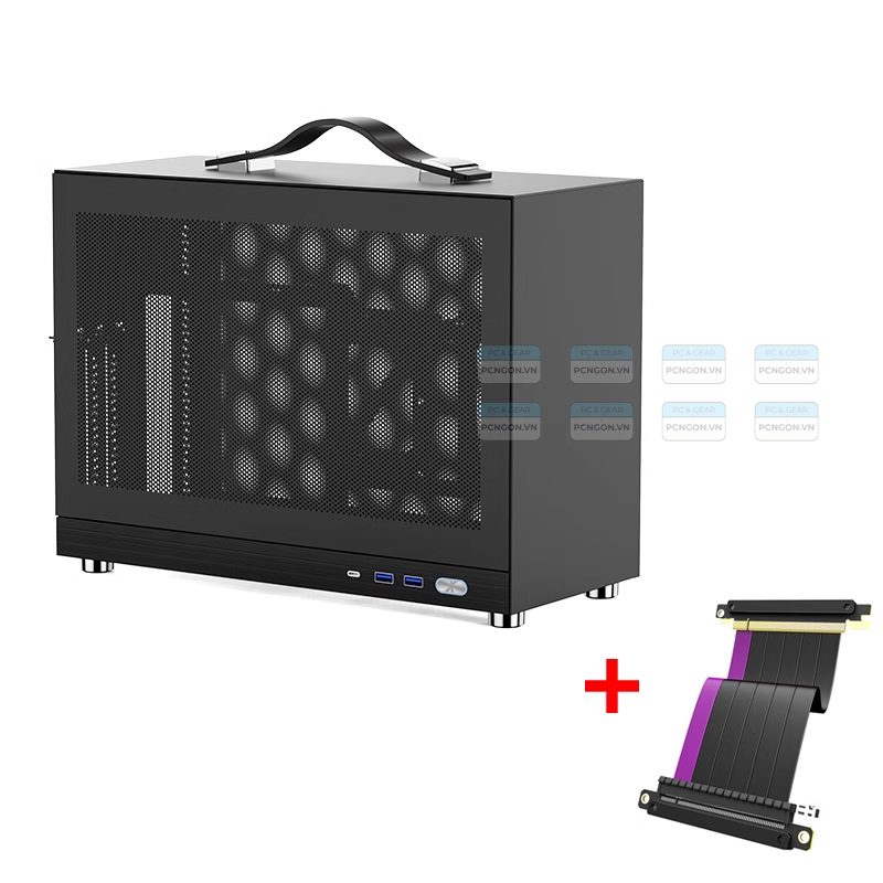 Vỏ Case Máy Tính Mini Itx Shiny Snake S450 - Đen (riser 3.0) 1
