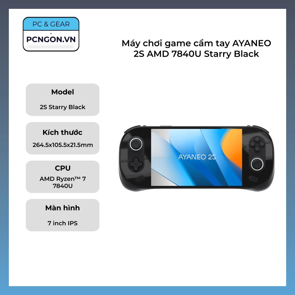 Máy Chơi Game Cầm Tay Ayaneo 2s Amd 7840u (starry Black, Ram 32gb, Ssd 2tb)