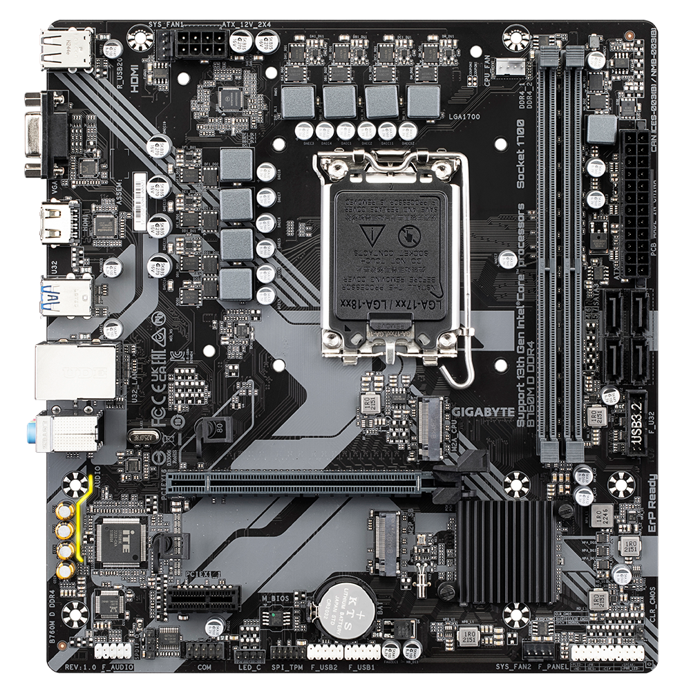 Mainboard Gigabyte B760m D Ddr4 (rev. 1.0) 2