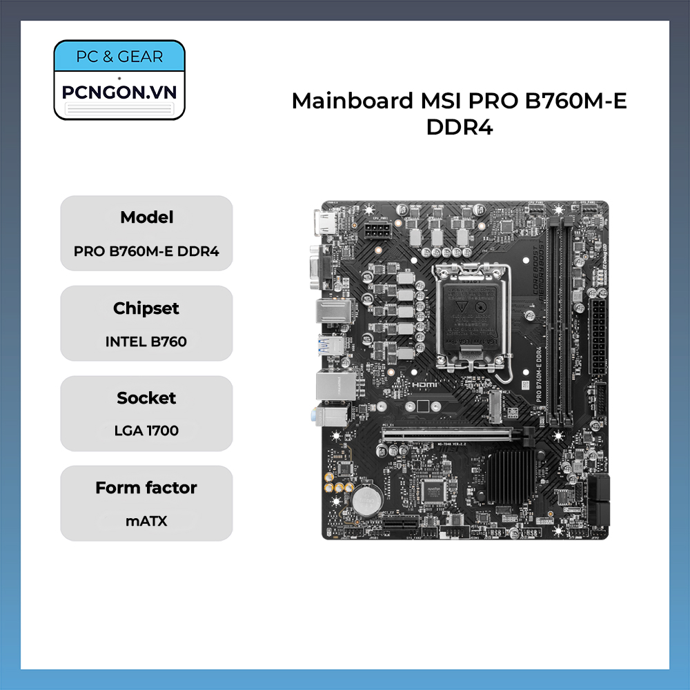 Mainboard MSI PRO B760M-E DDR4