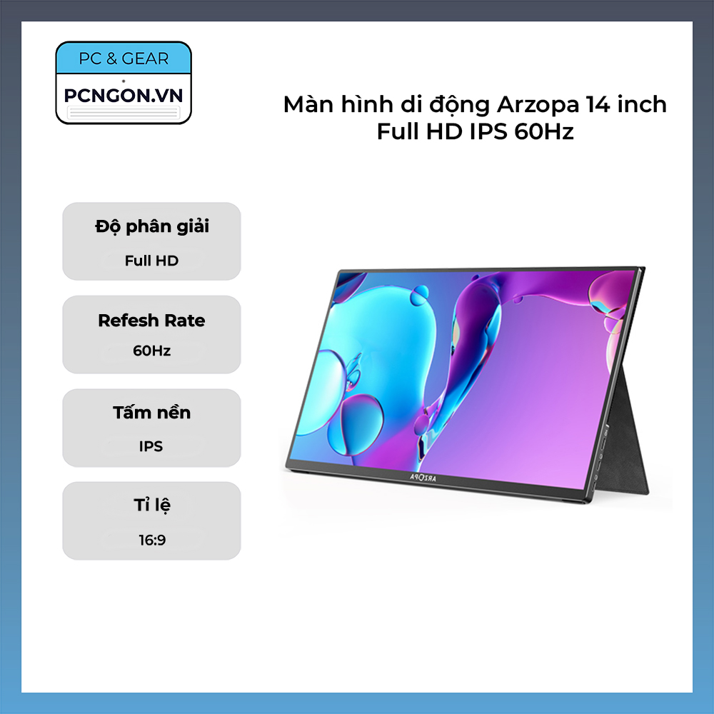 Màn hình di động Arzopa 14 inch Full HD IPS 60Hz