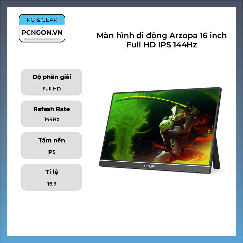 Màn hình di động Arzopa 16 inch Full HD IPS 144Hz