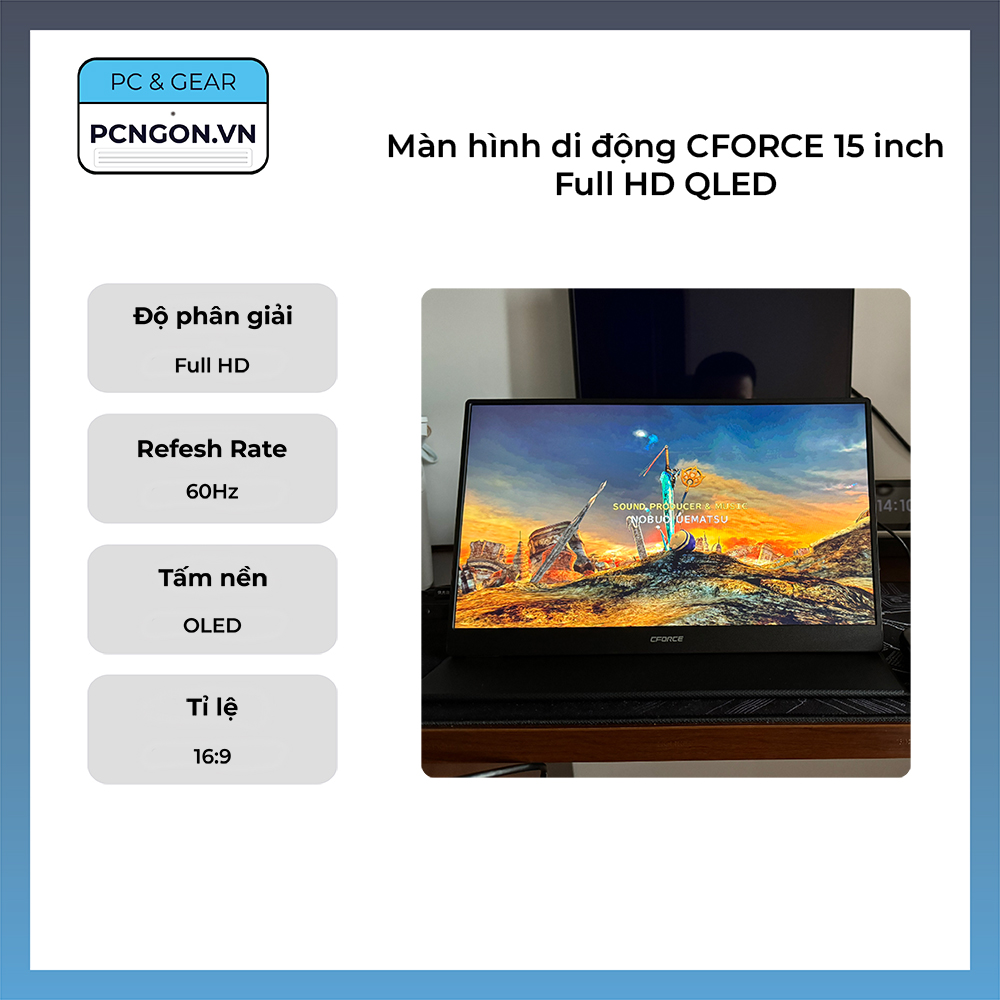 àn hình di động CFORCE 15 inch Full HD QLED