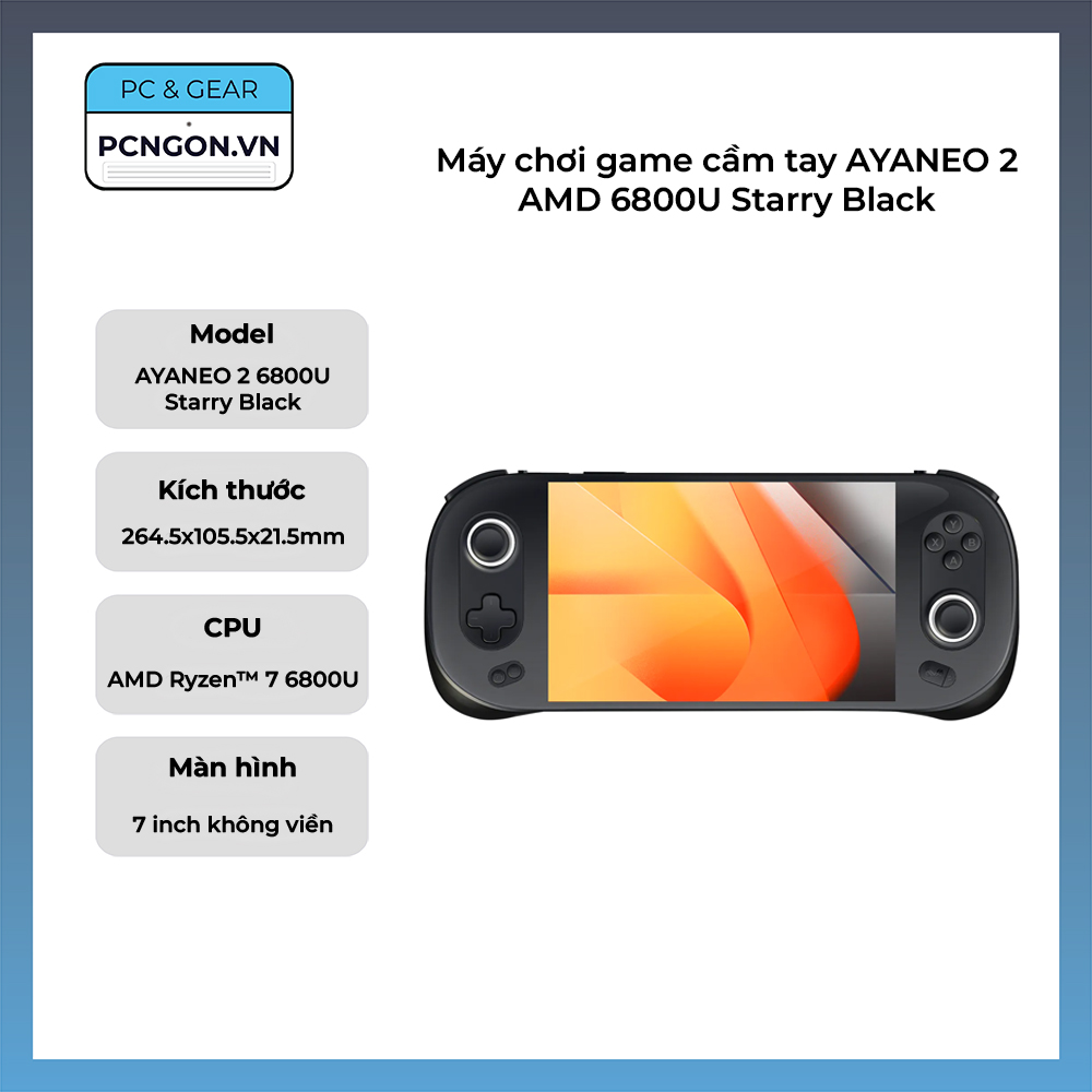 Máy chơi game cầm tay AYANEO 2 AMD 6800U(Starry Black, Ram 16GB, SSD 512GB)