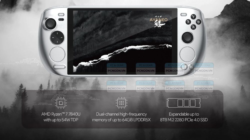 Máy Chơi Game Cầm Tay Ayaneo Kun (silver Wing, Ram 64gb, Ssd 4tb) 20