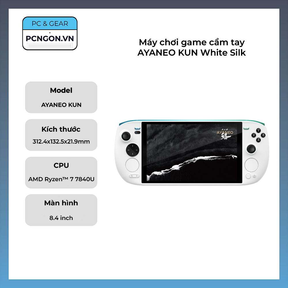 Máy chơi game cầm tay AYANEO KUN (White Silk, Ram 32GB, SSD 1TB)