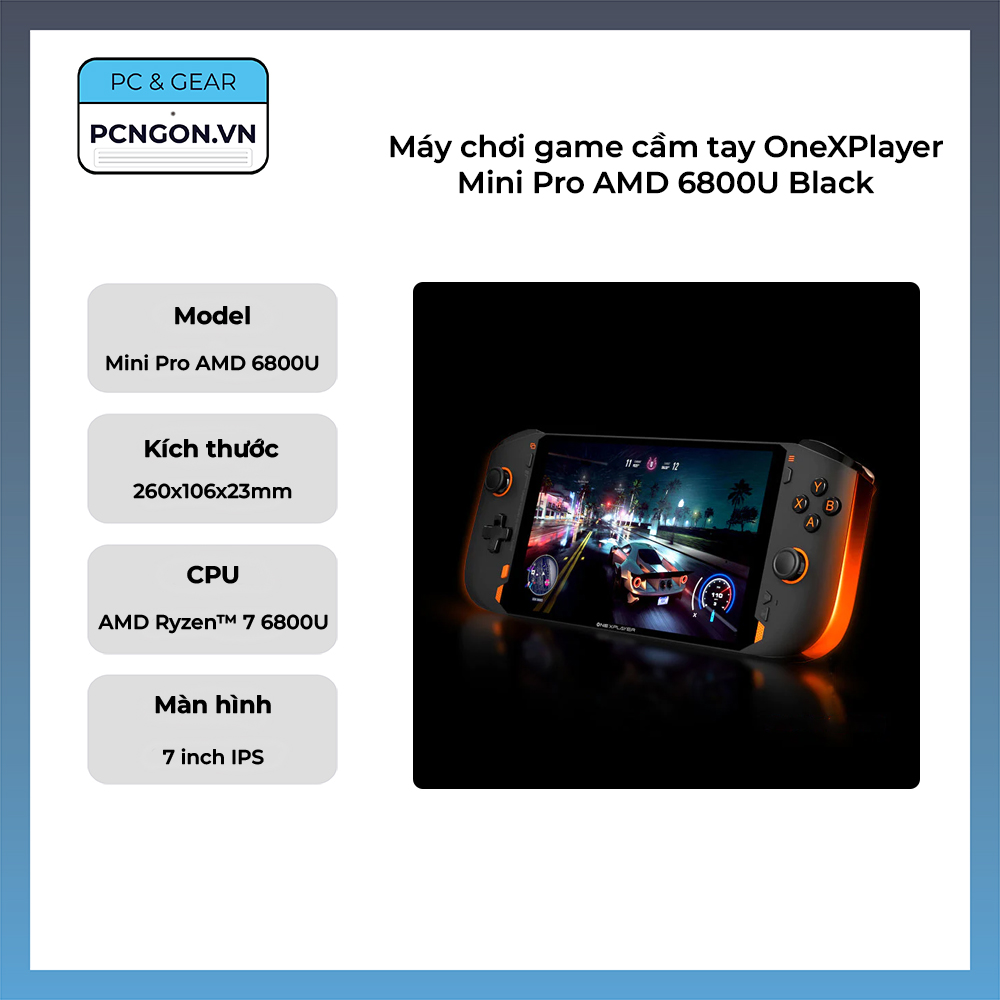 Máy chơi game cầm tay OneXPlayer Mini Pro AMD 6800U(Black, Ram 32GB, SSD 512GB)