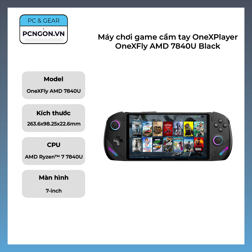 Máy chơi game cầm tay OneXPlayer OneXFly AMD 7840U (Black, Ram 32GB, SSD 1TB)