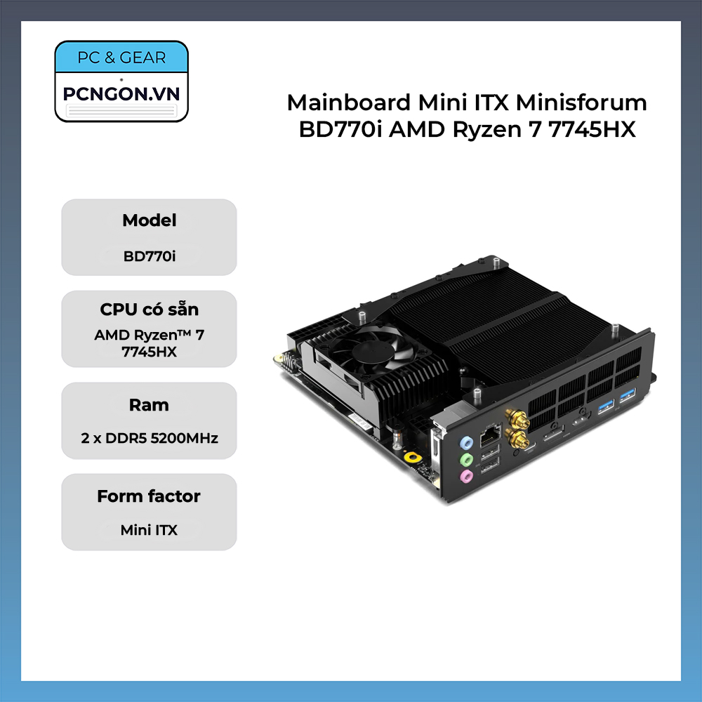 Mainboard Mini Itx Minisforum Bd770i Amd Ryzen 7 7745hx