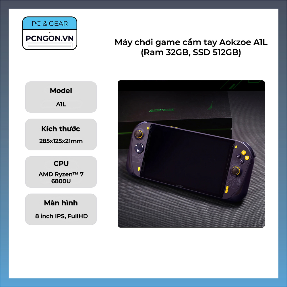 Máy Chơi Game Cầm Tay Aokzoe A1l (ram 32gb, Ssd 512gb)