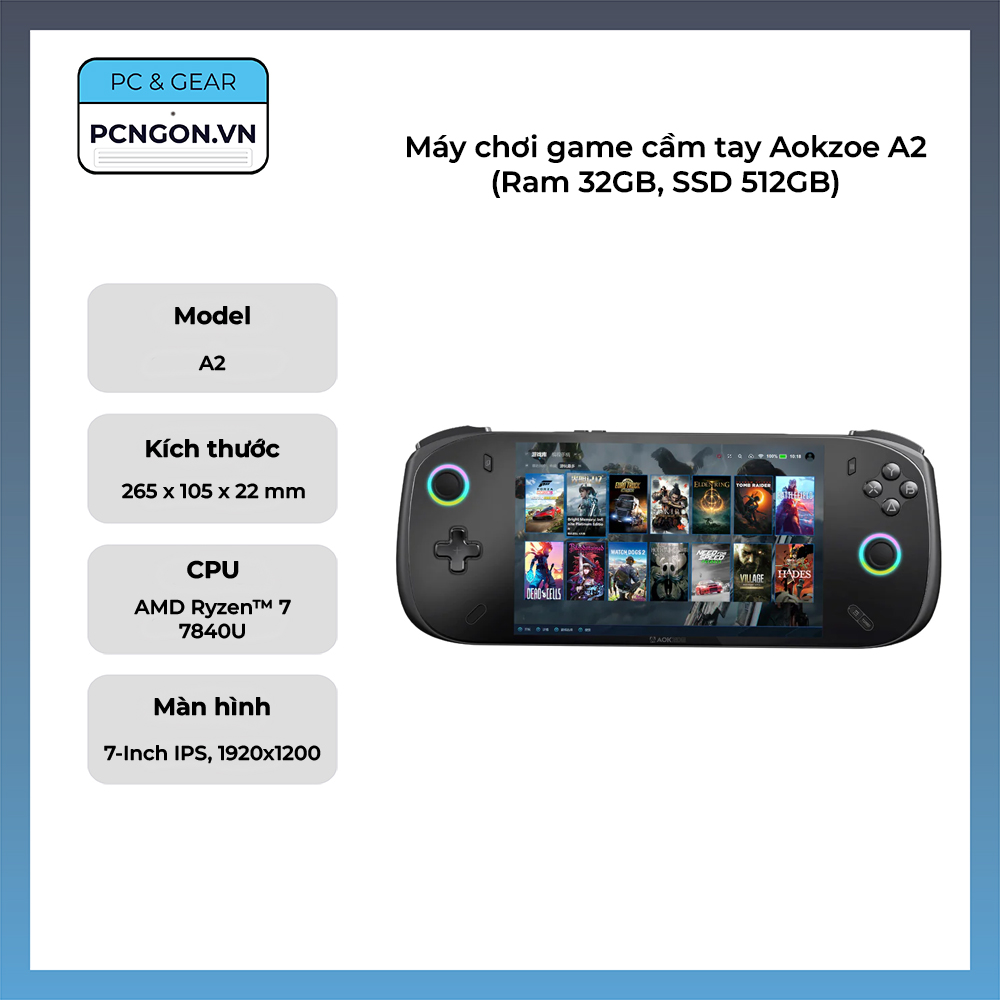 Máy Chơi Game Cầm Tay Aokzoe A2 (ram 32gb, Ssd 512gb)