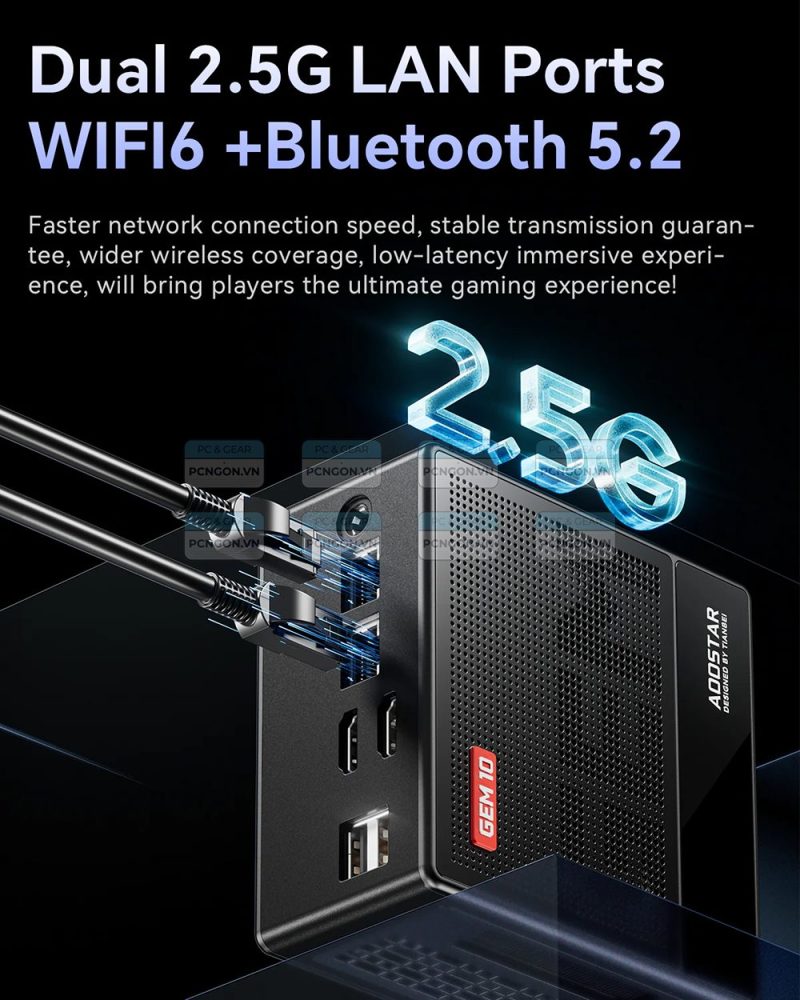 Máy Tính Mini Pc Aoostar Gem10 7840hs (ram 32gb, Không Ssd) 7