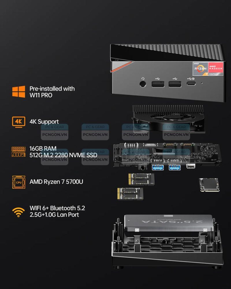Máy Tính Mini Pc Aoostar Mn57 (barebone) 3