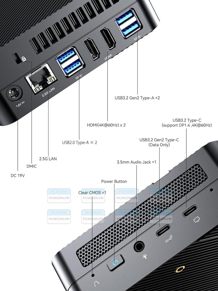 Máy Tính Mini Pc Minisforum Um590 (barebone) 4