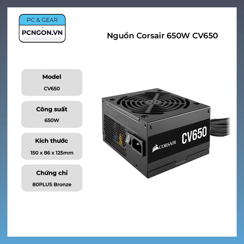 Nguồn Corsair 650w Cv650