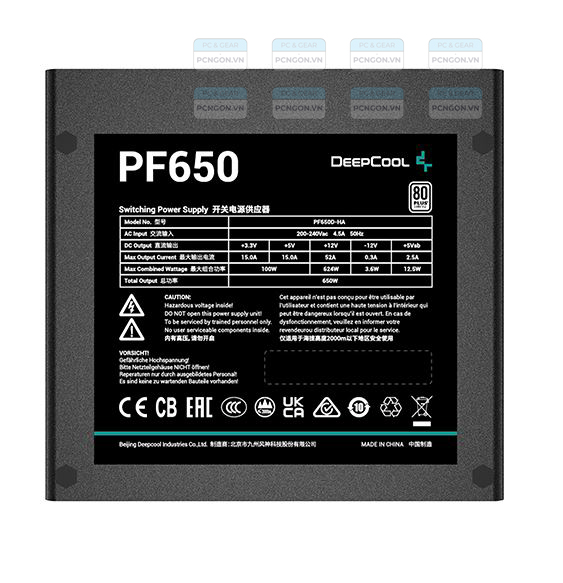 Nguồn Deepcool 650w Pf650 3