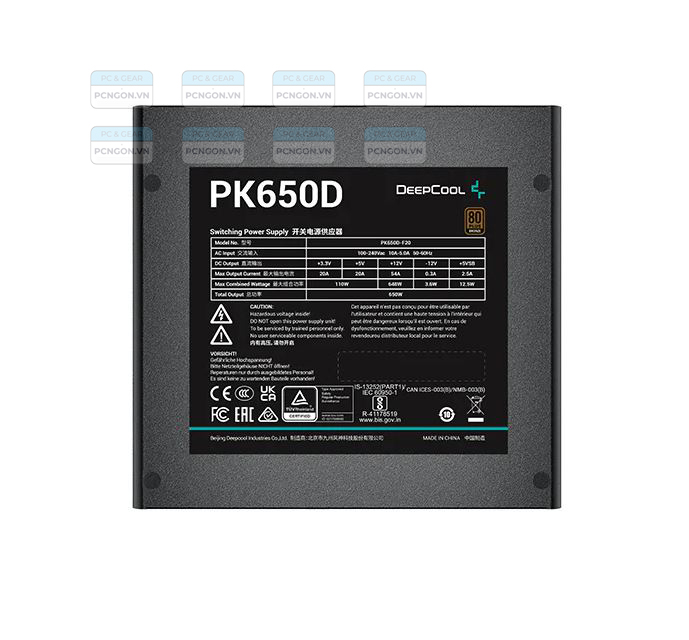 Nguồn Deepcool 650w Pk650d 2