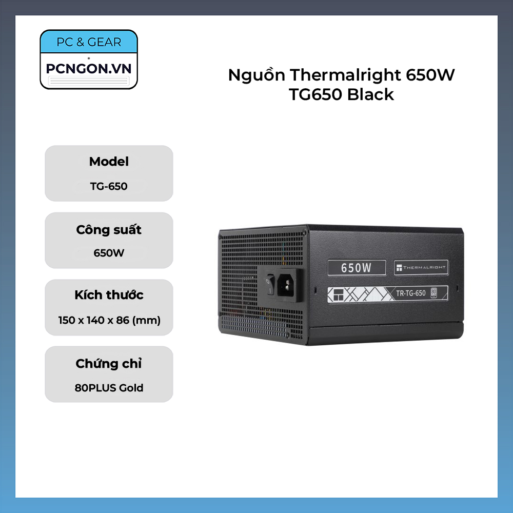 Nguồn Thermalright 650w Tg650 Black