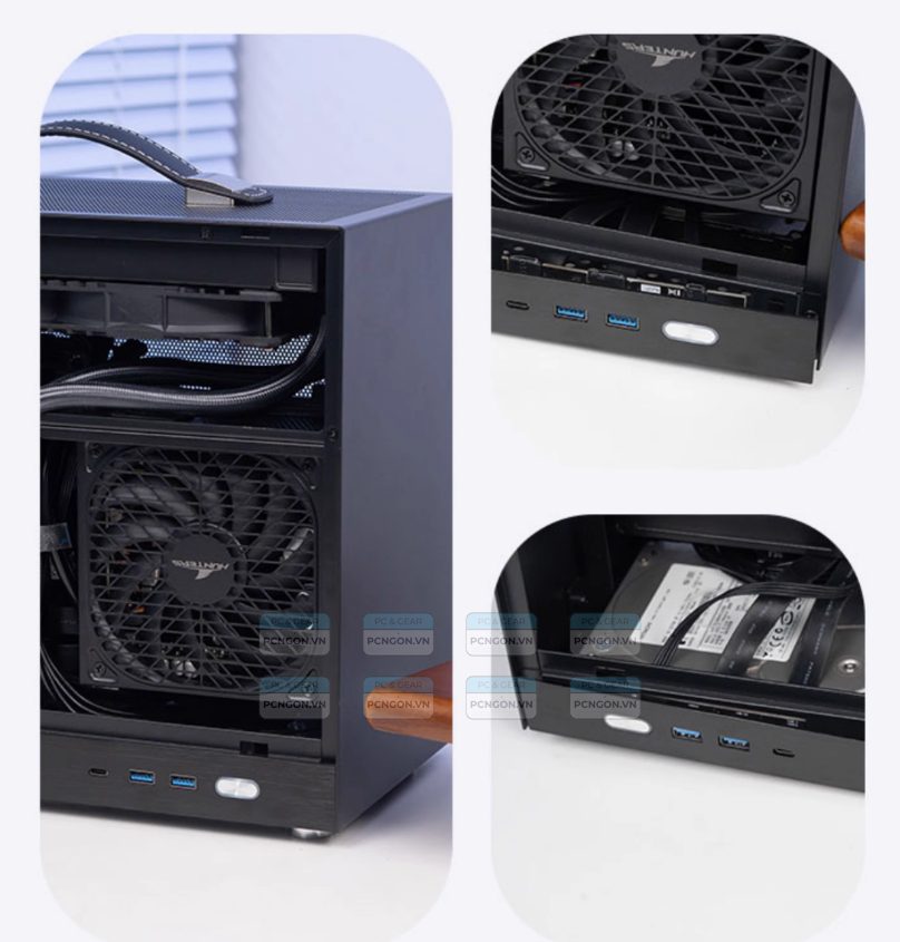 Vỏ Case Máy Tính Mini Itx Shiny Snake S500 - Đen(s500v2, Mặt Lưới, Riser 3.0) 4