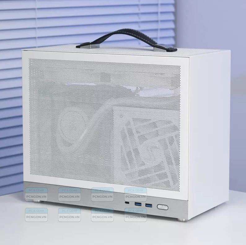 Vỏ Case Máy Tính Mini Itx Shiny Snake S500 - Trắng(s500v2, Mặt Lưới, Riser 3.0) 1