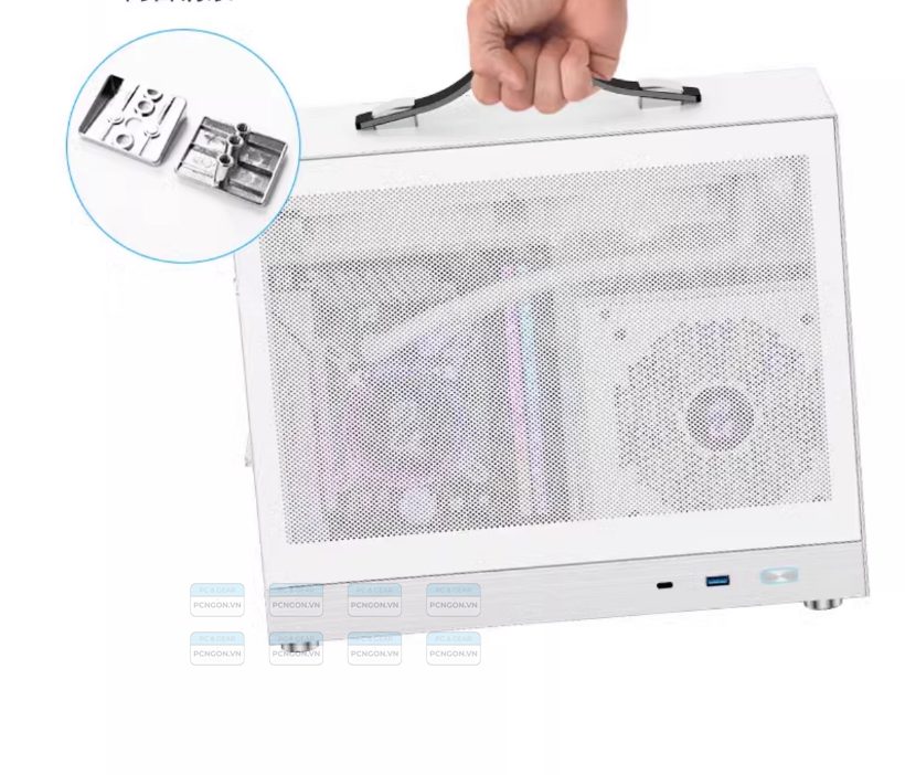 Vỏ Case Máy Tính Mini Itx Shiny Snake S500 - Trắng(s500v2, Mặt Lưới, Riser 3.0) 10