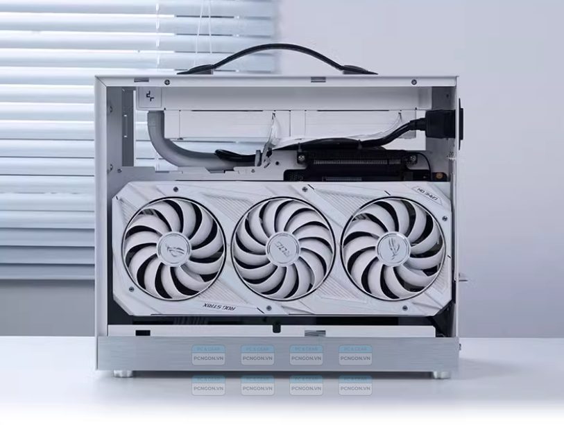 Vỏ Case Máy Tính Mini Itx Shiny Snake S500 - Trắng(s500v2, Mặt Lưới, Riser 3.0) 11