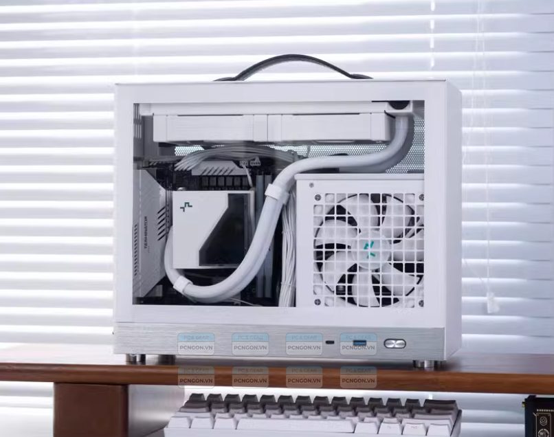 Vỏ Case Máy Tính Mini Itx Shiny Snake S500 - Trắng(s500v2, Mặt Lưới, Riser 3.0) 12
