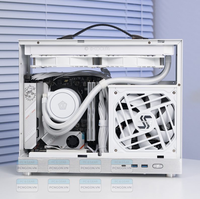 Vỏ Case Máy Tính Mini Itx Shiny Snake S500 - Trắng(s500v2, Mặt Lưới, Riser 3.0) 2