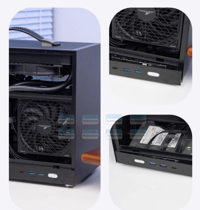 Vỏ Case Máy Tính Mini Itx Shiny Snake S500 - Trắng(s500v2, Mặt Lưới, Riser 3.0) 3