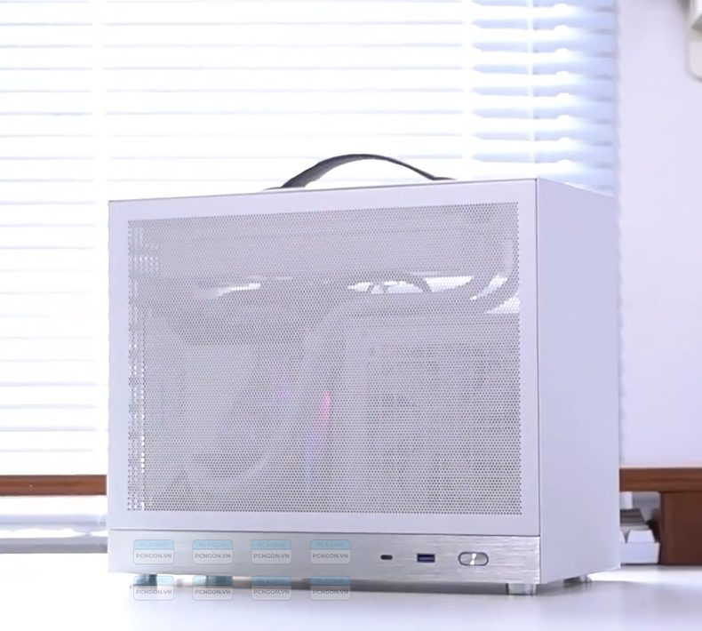 Vỏ Case Máy Tính Mini Itx Shiny Snake S500 - Trắng(s500v2, Mặt Lưới, Riser 3.0) 6
