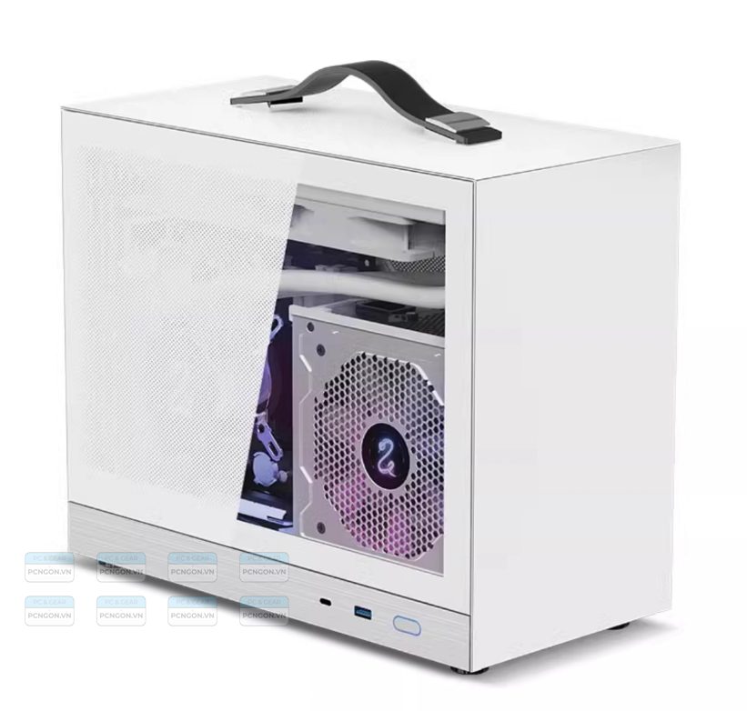 Vỏ Case Máy Tính Mini Itx Shiny Snake S500 - Trắng(s500v2, Mặt Lưới, Riser 3.0) 9