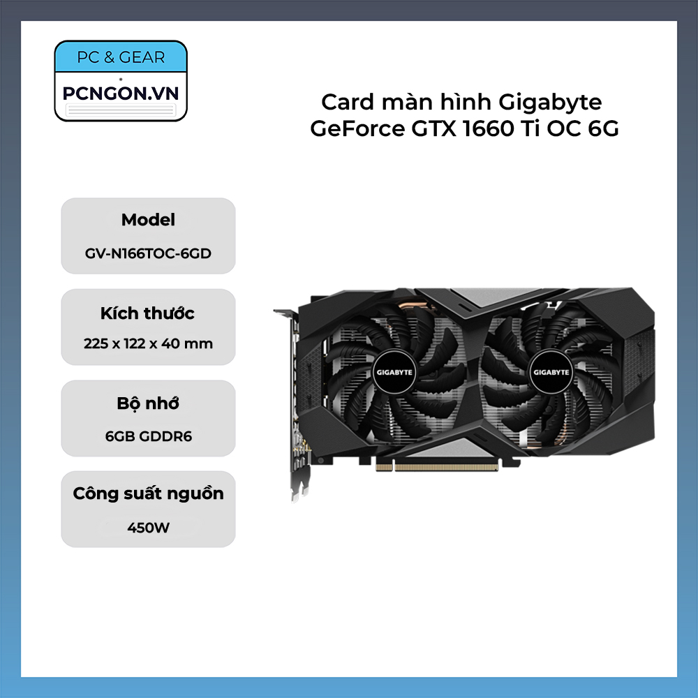 Card Màn Hình Gigabyte Geforce Gtx 1660 Ti Oc 6g