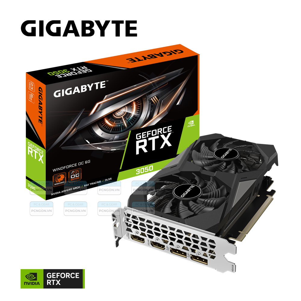 Card Màn Hình Gigabyte Geforce Rtx 3050 Windforce Oc 6g 4