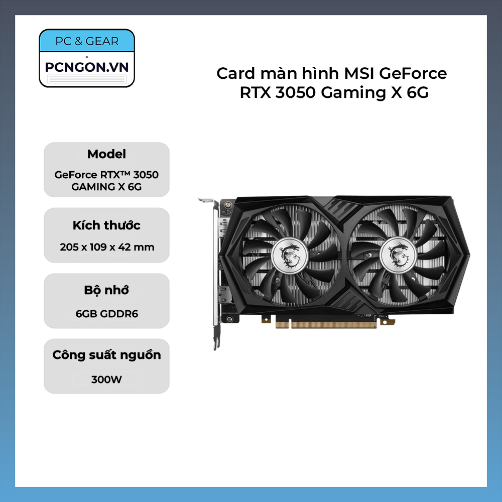 Card Màn Hình Msi Geforce Rtx 3050 Gaming X 6g
