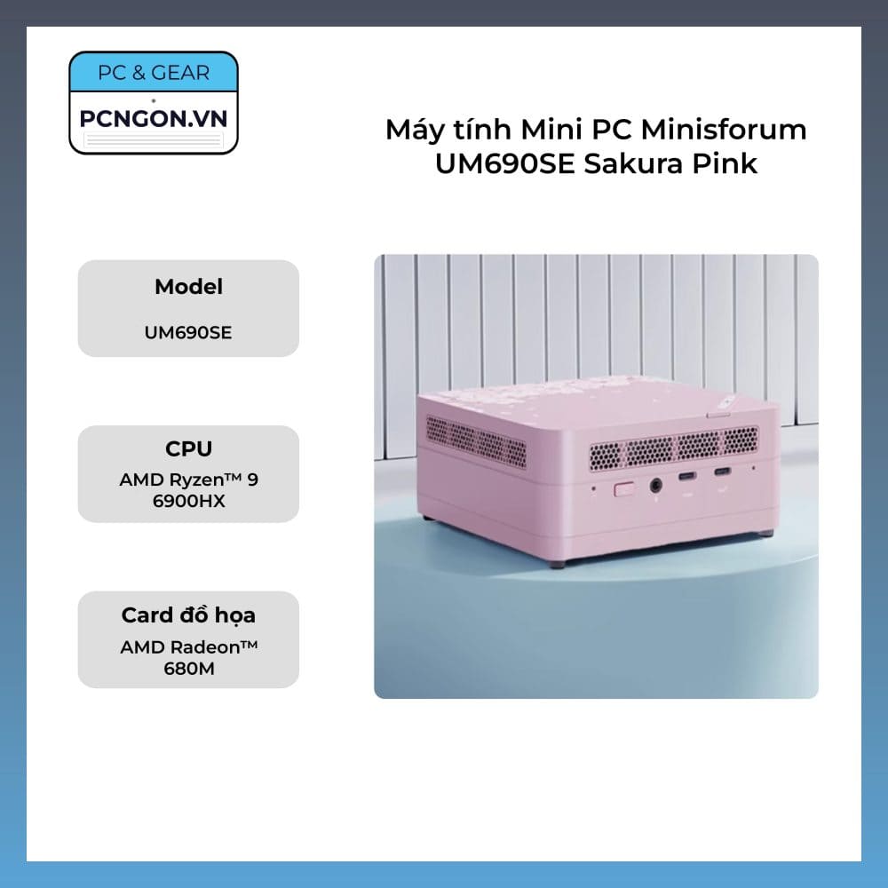 Mini PC Minisforum UM690SE Sakura Pink