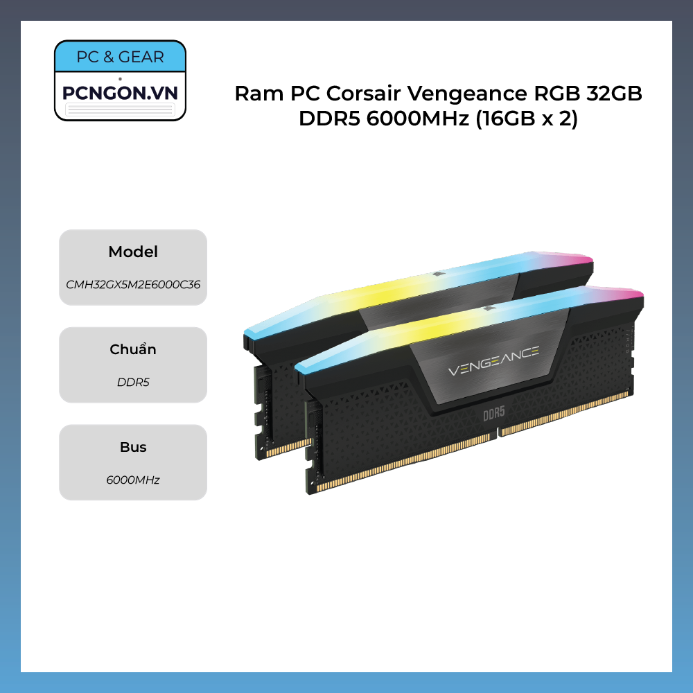Ram Pc Corsair Vengeance Rgb 32gb Ddr5 6000mhz
