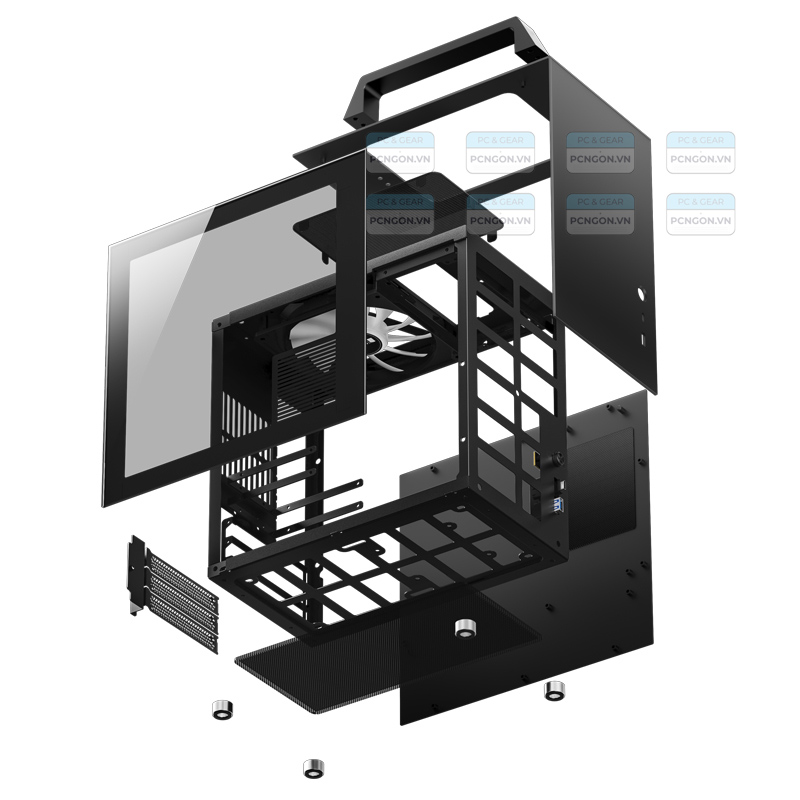 Vỏ Case Máy Tính Mini Itx Jonsbo T8 Plus Black 13