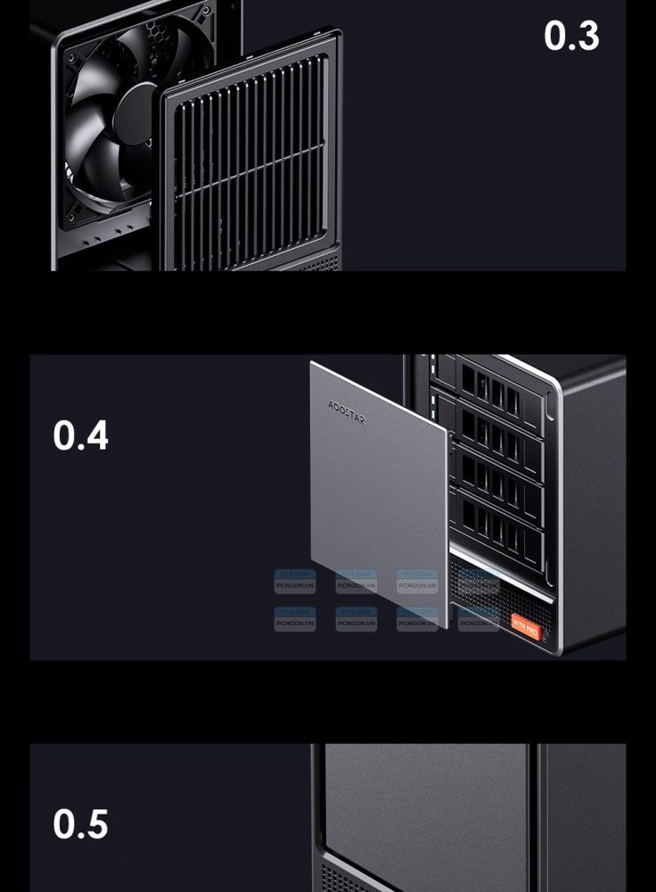 Máy Tính Mini Pc Aoostar Wtr Pro 4 Bay 88tb Nas (barebone) 6