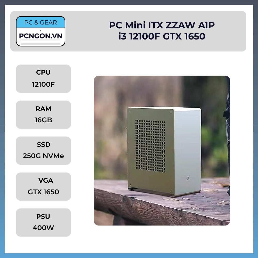 Pc Mini Itx Zzaw A1p I3 12100f Gtx 1650