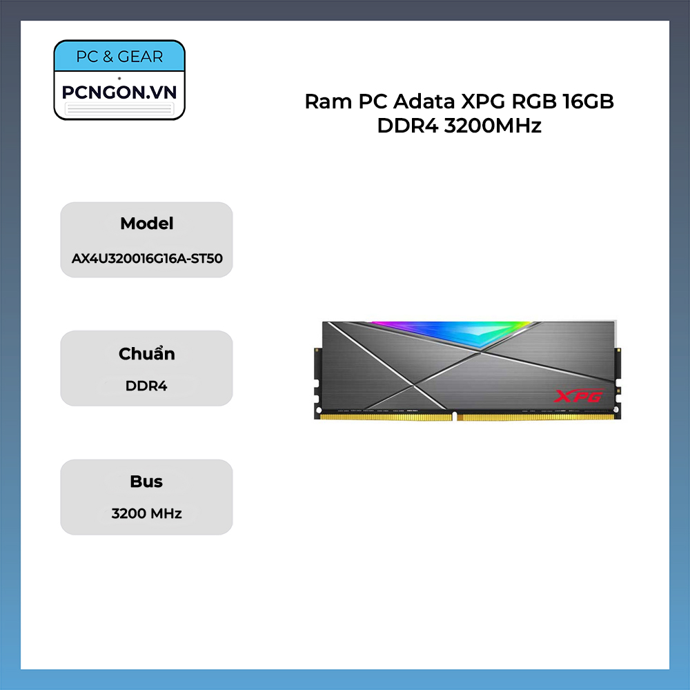 Ram Pc Adata Xpg Rgb 16gb Ddr4 3200mhz
