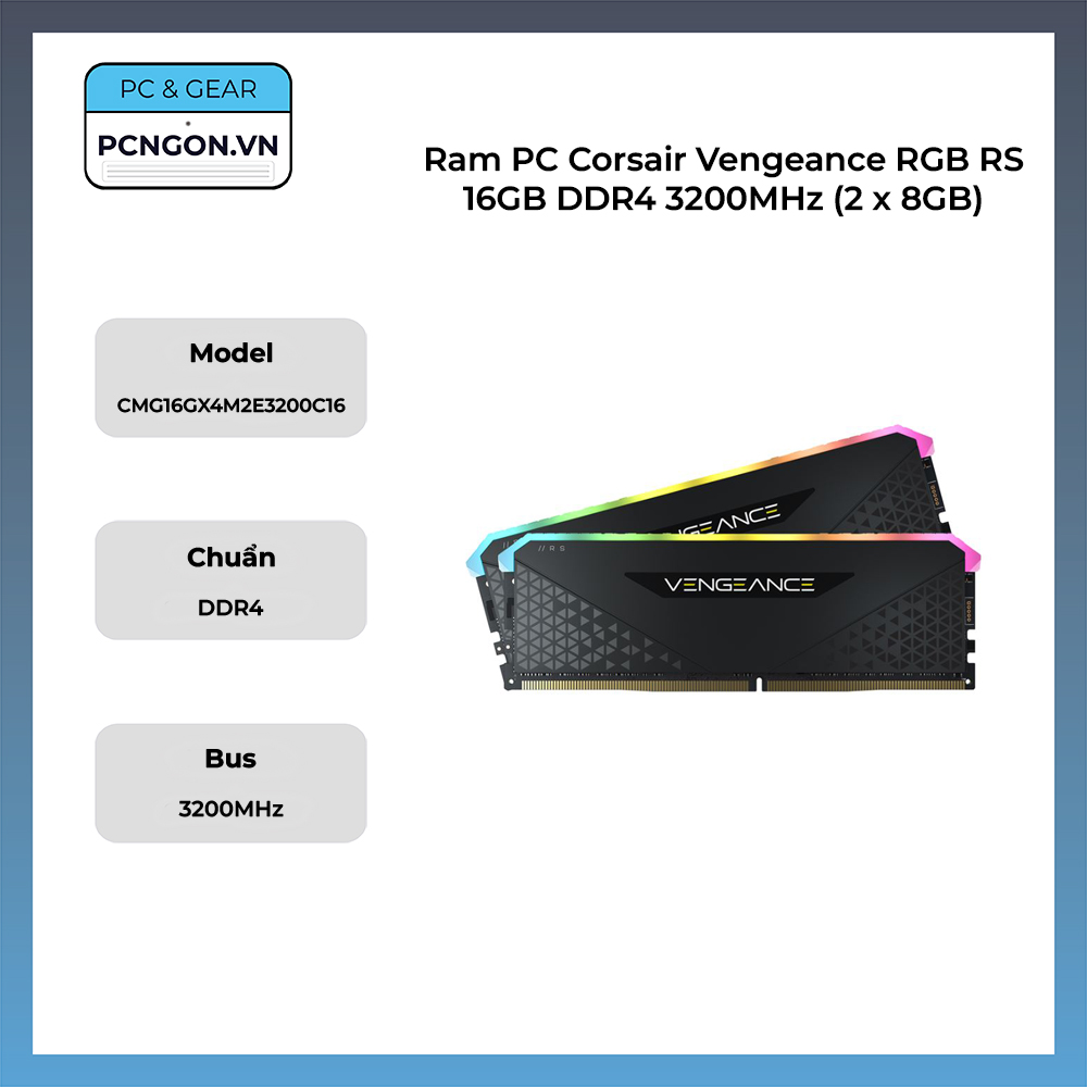Ram Pc Corsair Vengeance Rgb Rs 16gb Ddr4 3200mhz (2 X 8gb)