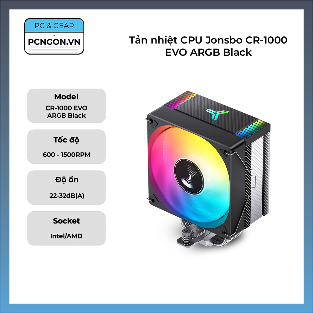 Tản nhiệt CPU Jonsbo CR-1000 EVO ARGB Black