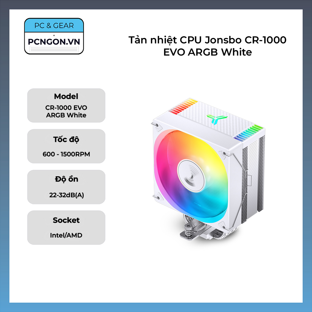 Tản Nhiệt Cpu Jonsbo Cr-1000 Evo Argb White