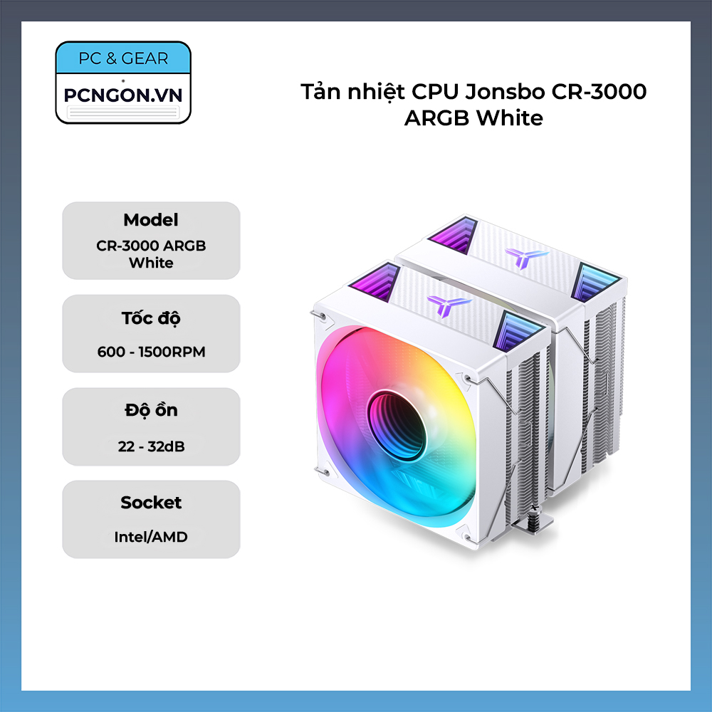 Tản Nhiệt Cpu Jonsbo Cr-3000 Argb White