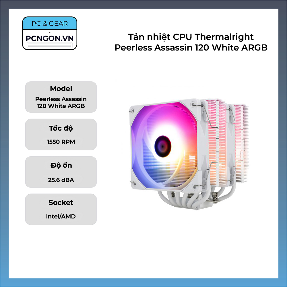 Tản Nhiệt Cpu Thermalright Peerless Assassin 120 White Argb